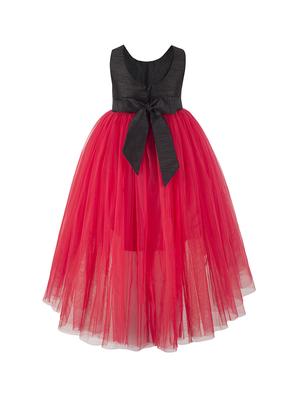 floral embroidered hi-low dress - 16296571 - Standard Image - 2