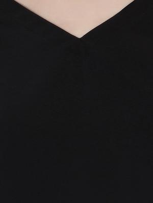 v-neck solid boxy top - 16297106 - Standard Image - 5