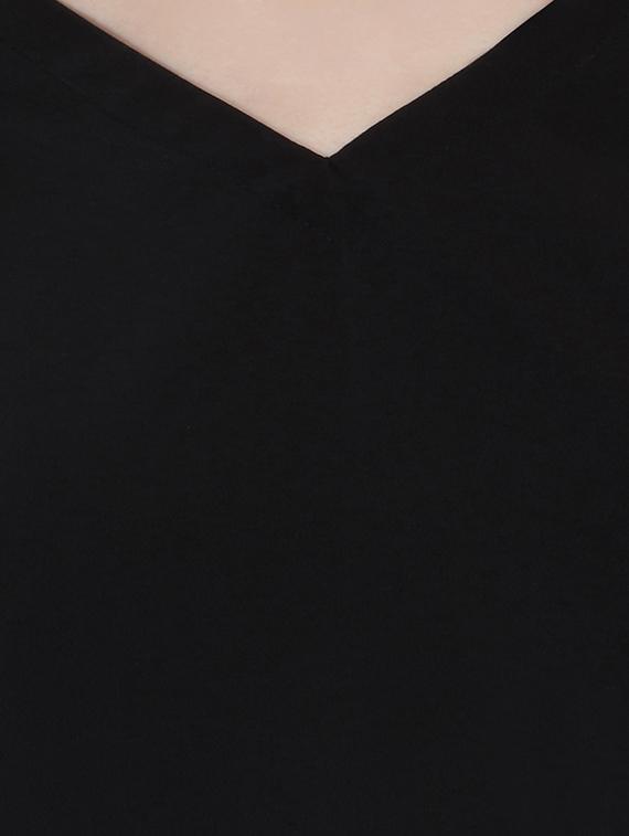 v-neck solid boxy top - 16297106 - Zoom Image - 5
