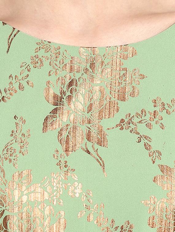 foil printed a-line kurta - 16297898 - Zoom Image - 5