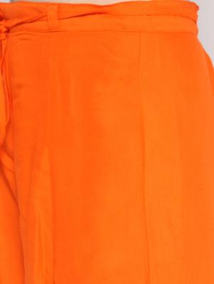 laced hem high rise plazzo - 16298003 - Standard Image - 5