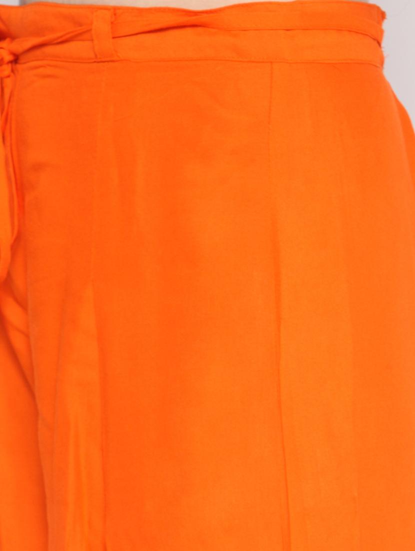 laced hem high rise plazzo - 16298003 - Zoom Image - 5