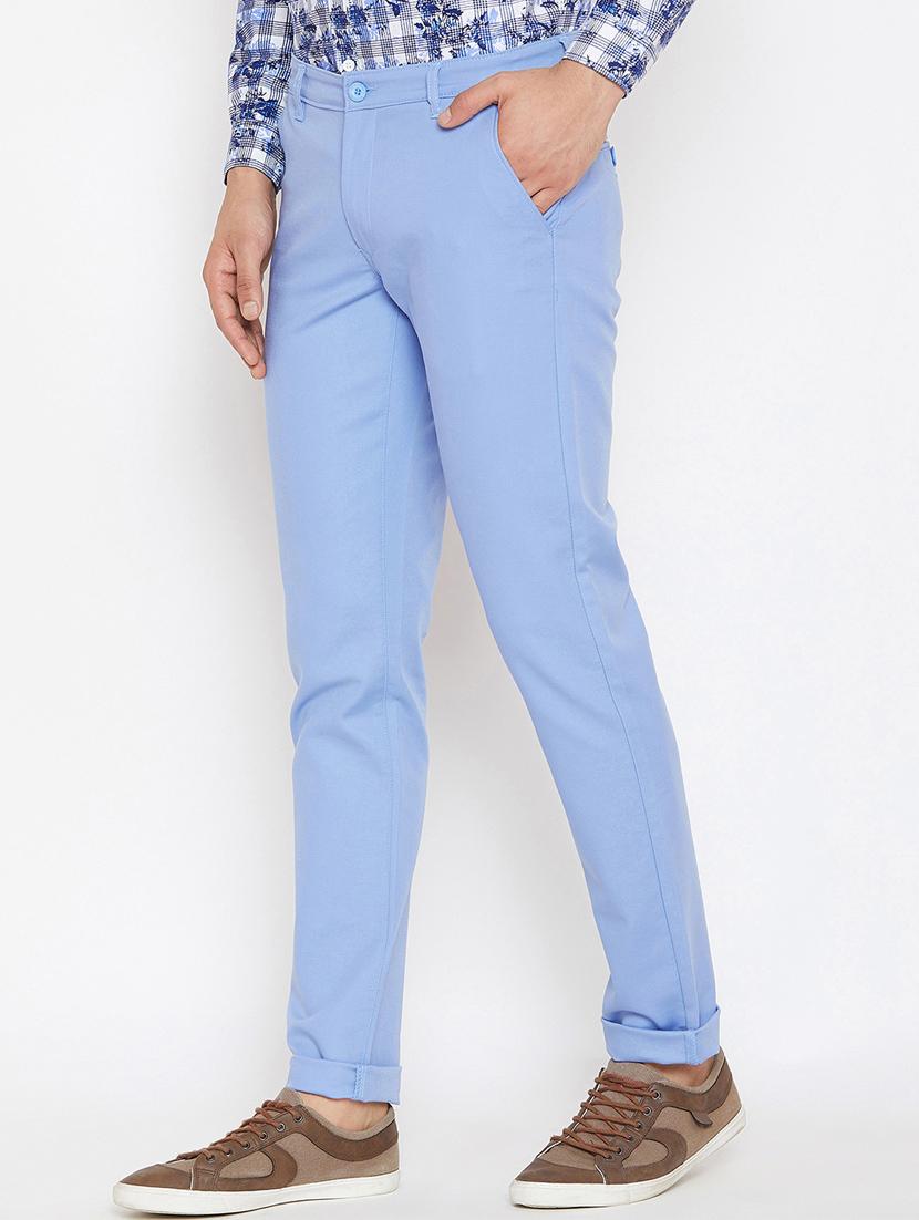 blue solid chinos - 16298299 - Zoom Image - 2