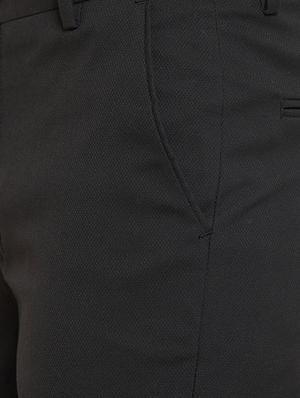 black polyester flat front formal trouser - 16298310 - Standard Image - 5