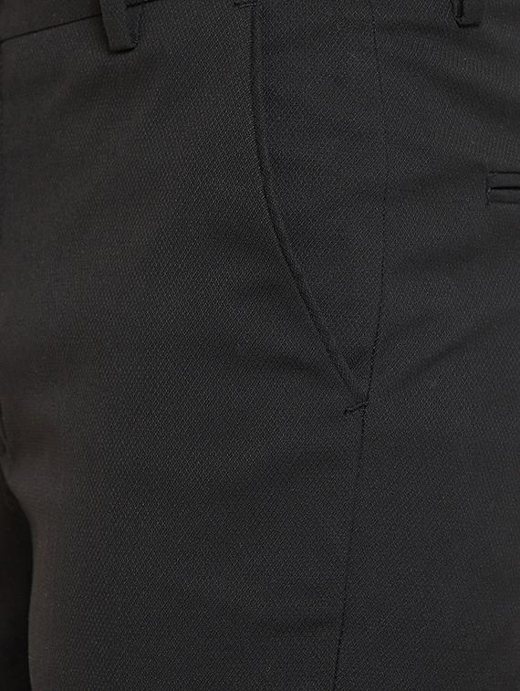 black polyester flat front formal trouser - 16298310 - Zoom Image - 5