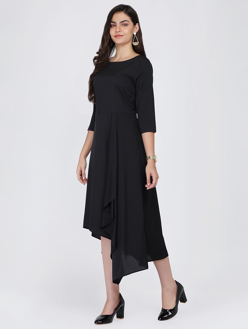 boat neck asymmetric dress - 16298467 - Zoom Image - 2