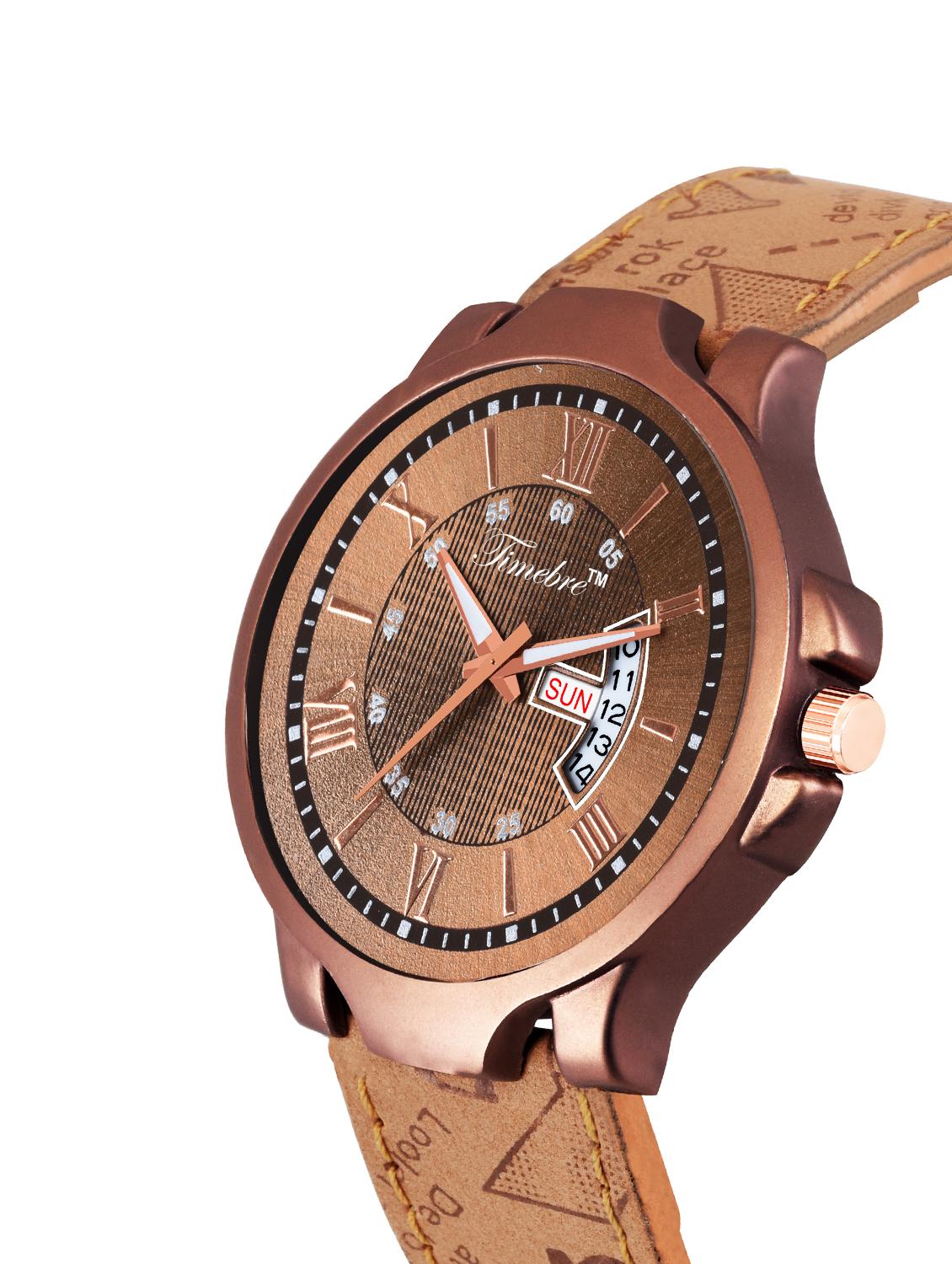 Time Quartz Round dial analog watch (TMGXBRW868-2) - 16298605 - Zoom Image - 2