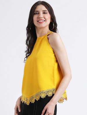 laced hem sleeveless top - 16298838 - Standard Image - 2