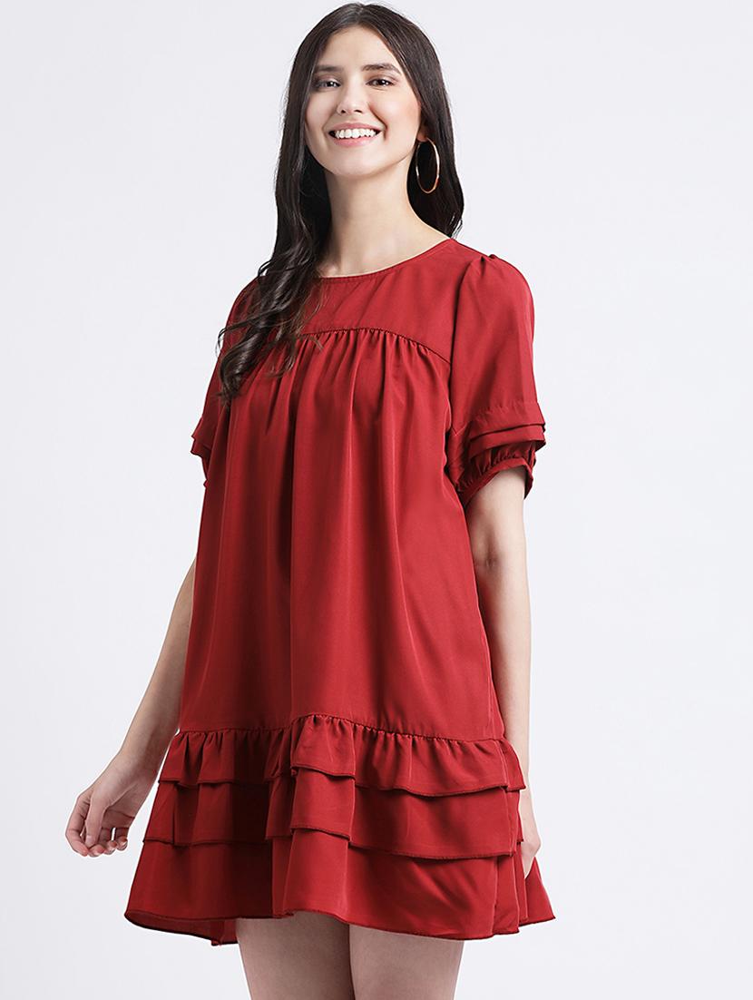 ruffle detail a-line dress - 16298864 - Zoom Image - 2