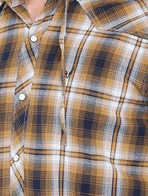 yellow checked casual shirt - 16299023 - Standard Image - 5