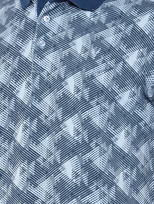 blue regular fit geometric print polo t-shirt - 16299040 - Standard Image - 5