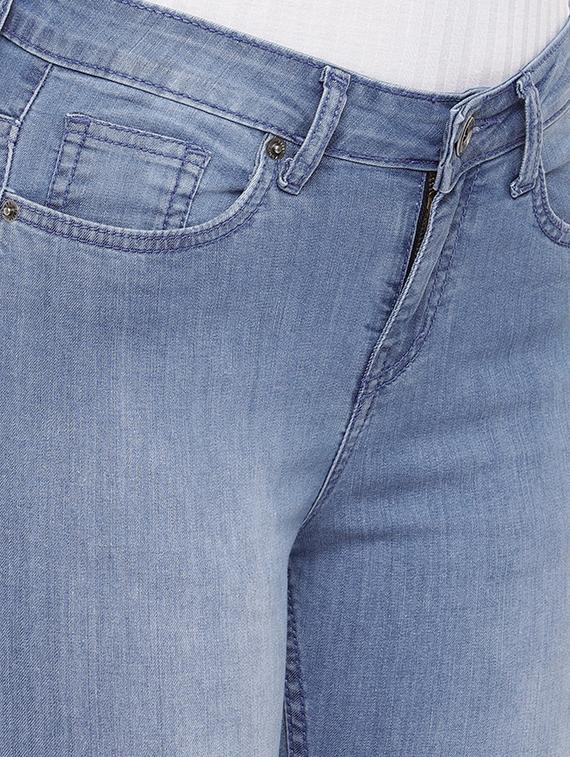 letter print stone washed jeans - 16299128 - Zoom Image - 5