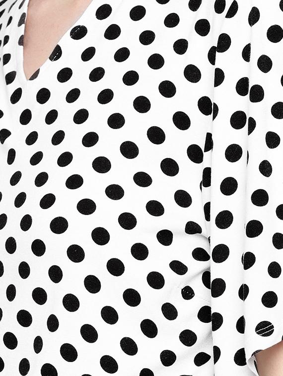 choker neck polka dots blouson dress - 16299207 - Zoom Image - 5