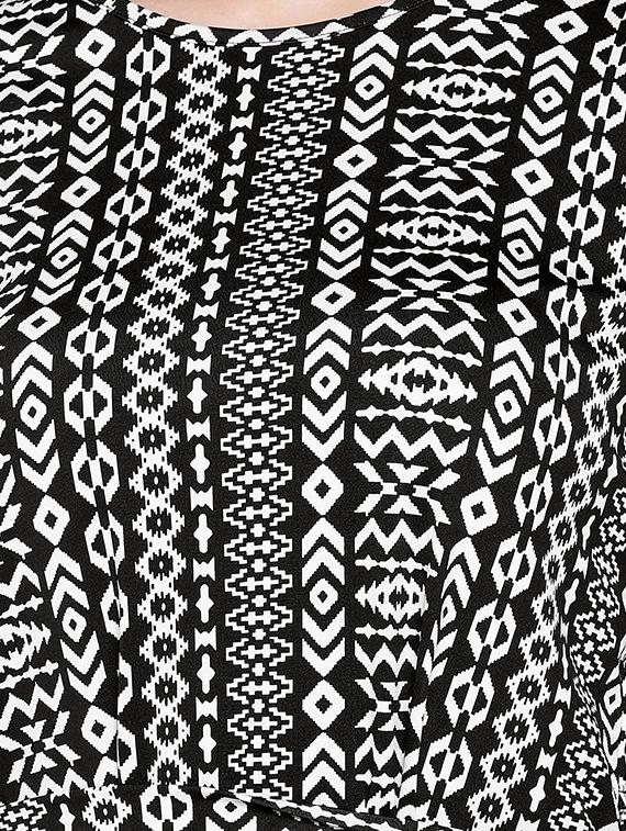 bell sleeved aztec a-line dress - 16299213 - Zoom Image - 5