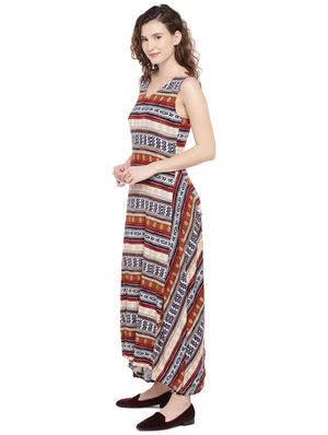 aztec asymmetric hem maxi dress - 16299214 - Standard Image - 2