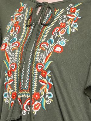 flutter sleeved embroidered top - 16299262 - Standard Image - 5