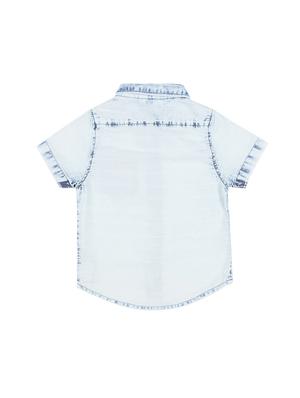 short sleeved washed shirt - 16300690 - Standard Image - 2