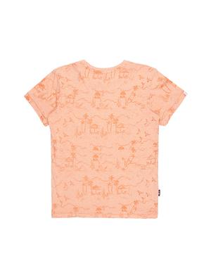 pink cotton printed t-shirt - 16300764 - Standard Image - 2