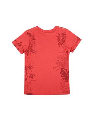 round neck graphic print t-shirt - 16300813 - Standard Image - 2