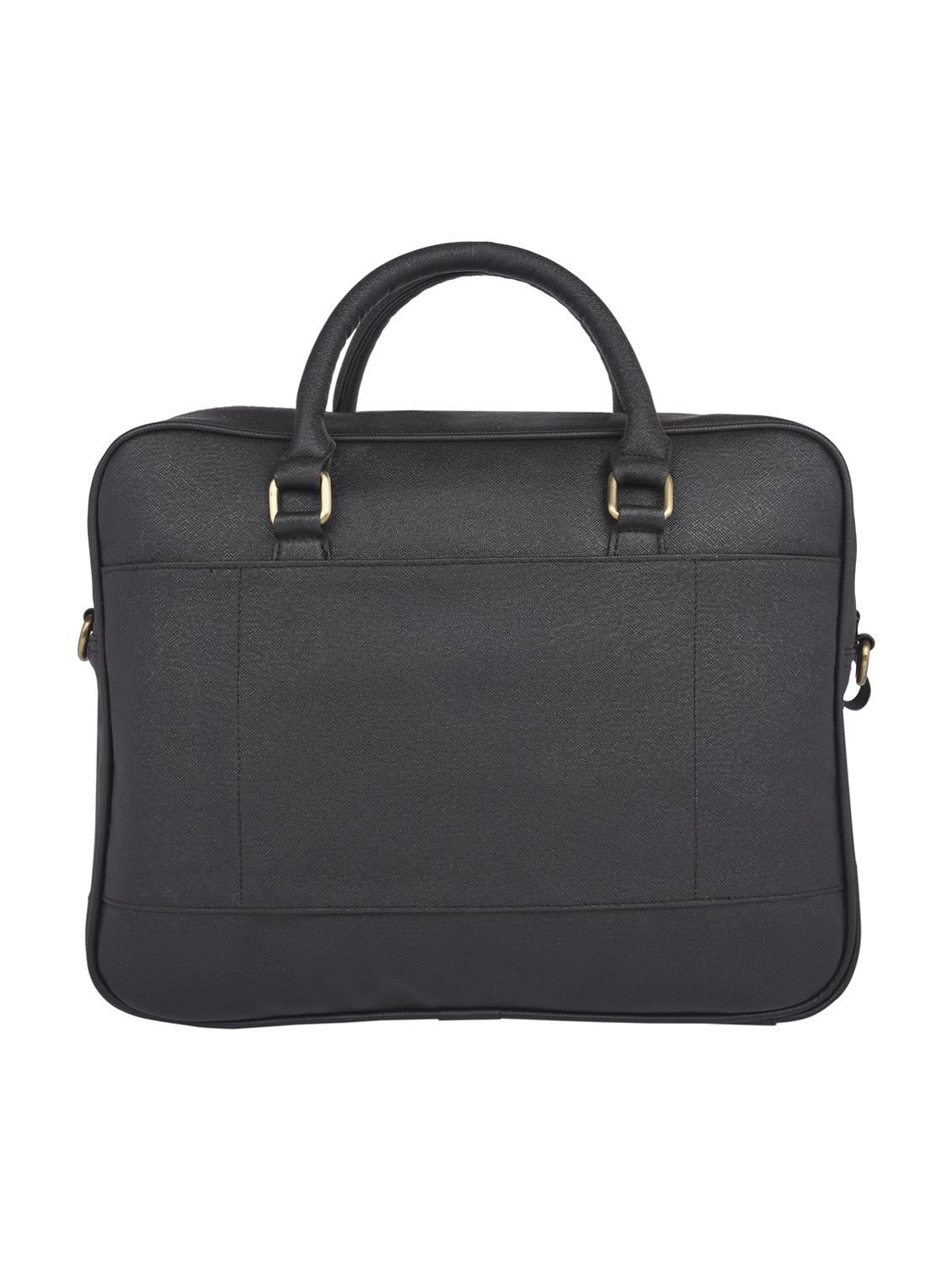 black leatherette (pu) laptop bag - 16301246 - Zoom Image - 2