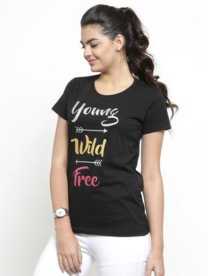 quirky print round neck tee - 16301483 - Standard Image - 2