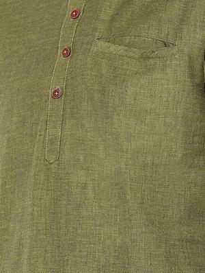 green solid short kurta - 16301518 - Standard Image - 5