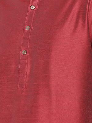 red solid long kurta - 16301528 - Standard Image - 5