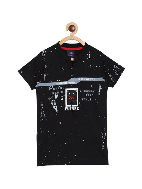 henley neck graphic t-shirt - 16301531 - Standard Image - 1