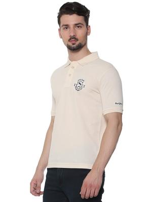 beige solid polo t-shirt - 16301593 - Standard Image - 2