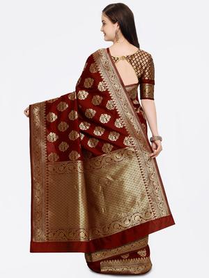 self-design paithani saree with blouse - 16301755 - Standard Image - 2