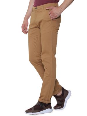 brown solid chinos - 16302234 - Standard Image - 2