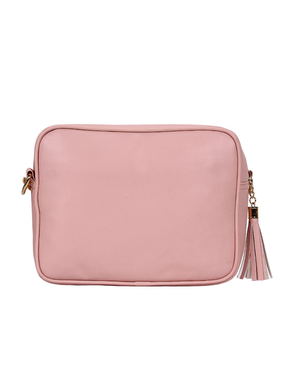 pink leatherette (pu) regular sling bag - 16302441 - Zoom Image - 2