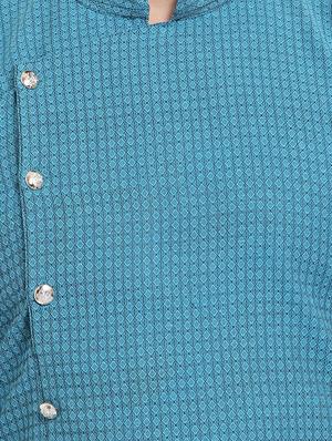 blue printed long kurta - 16302527 - Standard Image - 5