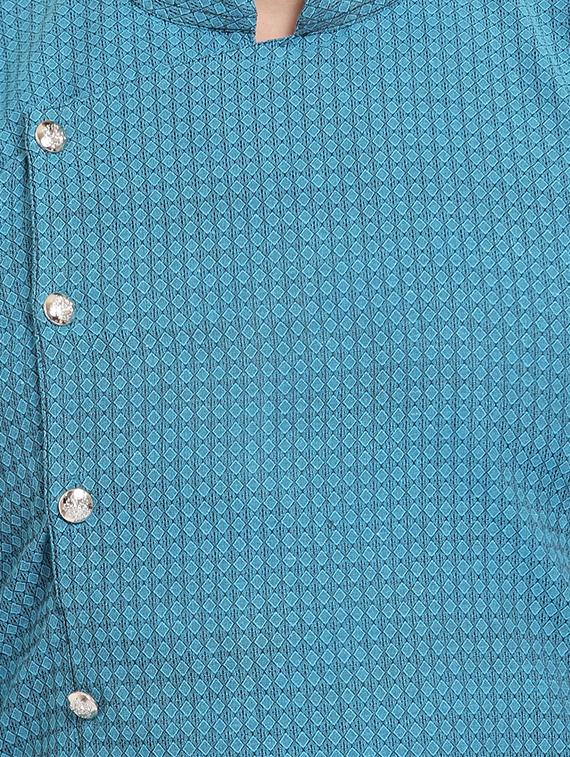 blue printed long kurta - 16302527 - Zoom Image - 5