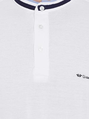 white solid collared tshirt - 16303519 - Standard Image - 5