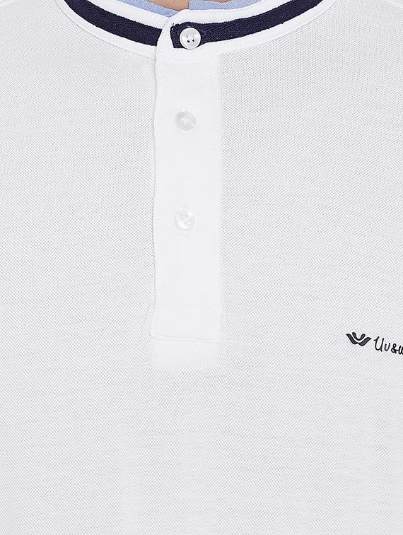 white solid collared tshirt - 16303519 - Zoom Image - 5