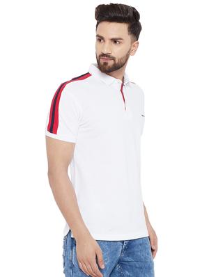 white solid polo t-shirt - 16303584 - Standard Image - 2