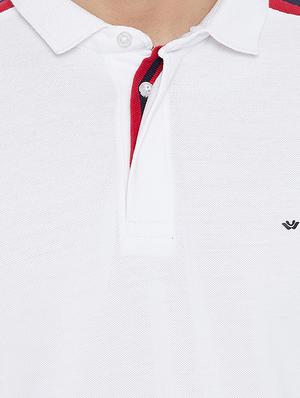 white solid polo t-shirt - 16303584 - Standard Image - 5