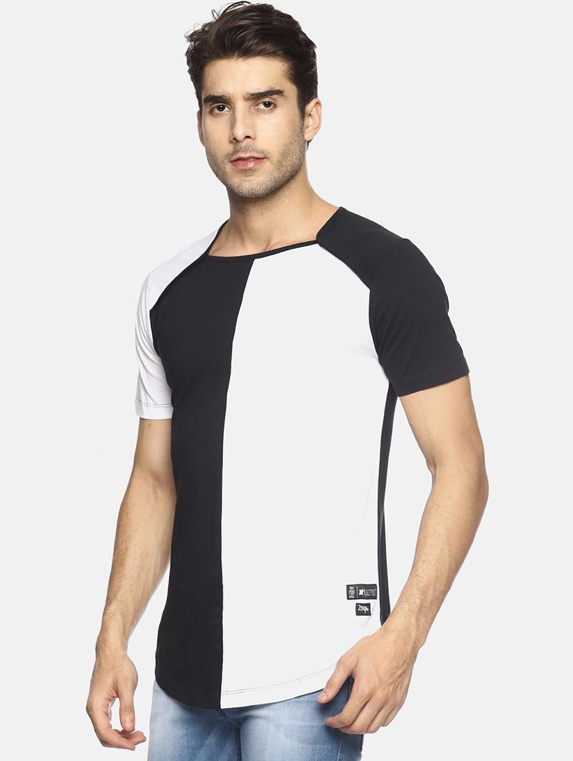 monochrome color block tshirt - 16303681 - Zoom Image - 2