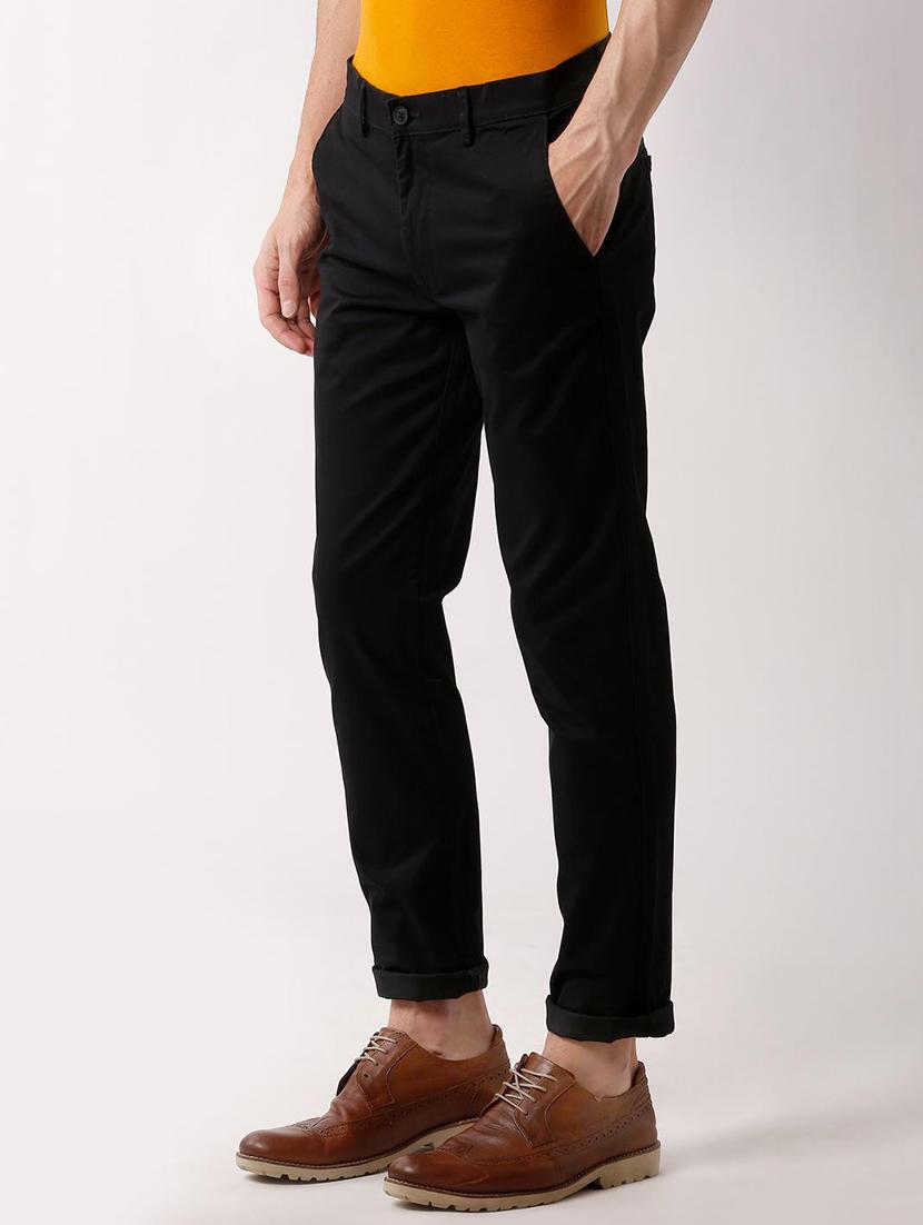 black slim fit casual chinos - 16303853 - Zoom Image - 2