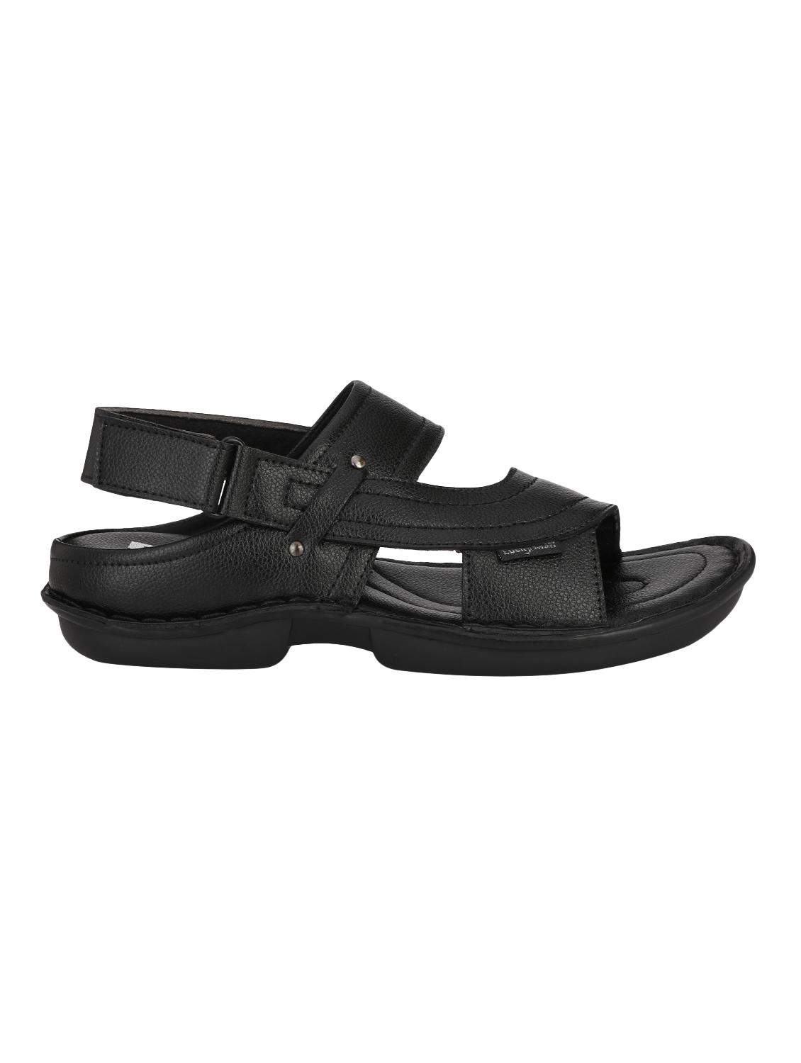 black leatherette back strap sandals - 16304679 - Zoom Image - 2
