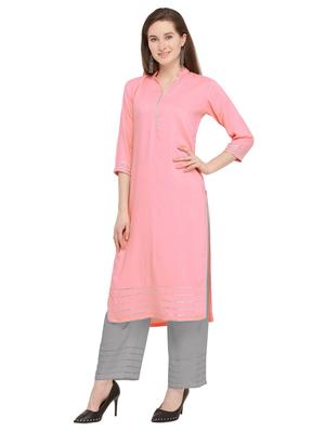 gota work kurta palazzo set - 16304921 - Standard Image - 2