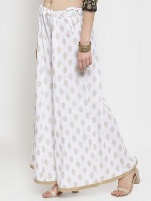 Block print flared palazzo - 16304957 - Standard Image - 2