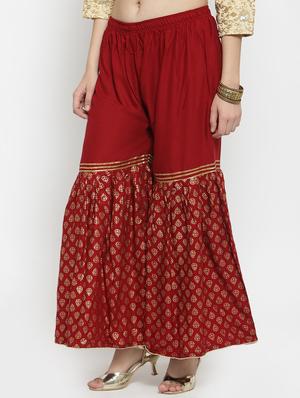 foil printed sharara - 16305124 - Standard Image - 2