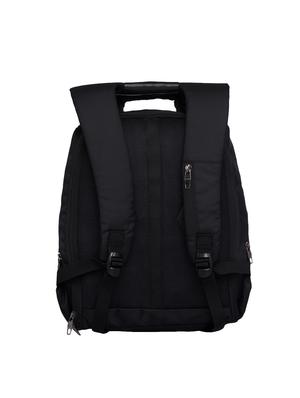 black leatherette (pu) laptop backpack - 16305502 - Standard Image - 2
