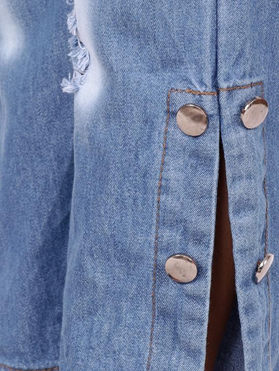 rivet detail distressed jeans - 16305512 - Zoom Image - 5