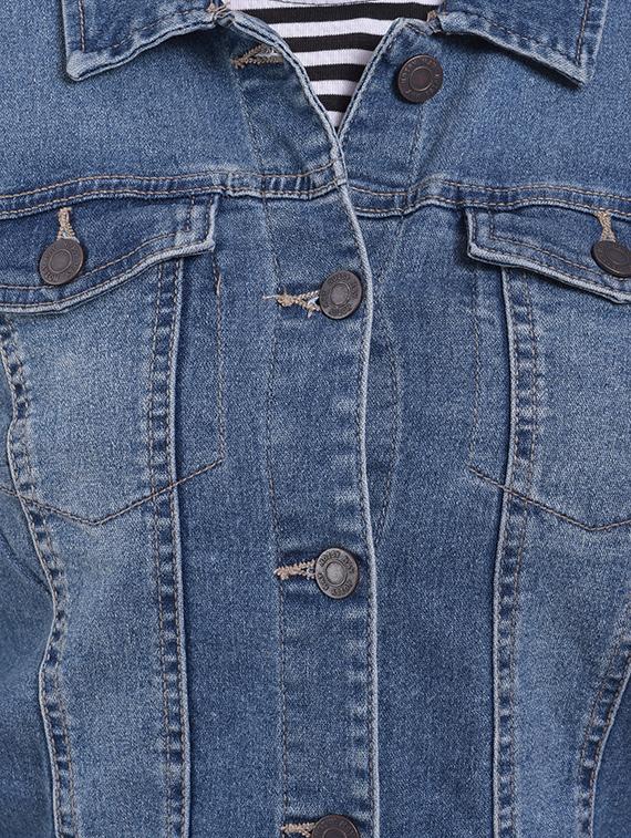 button up denim jacket - 16305548 - Zoom Image - 5
