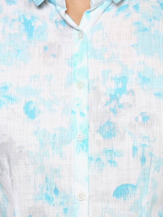 curved hem floral shirt - 16306695 - Zoom Image - 5