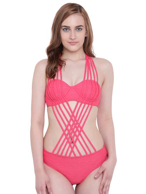 halter neck strappy monokini - 16307974 - Standard Image - 1