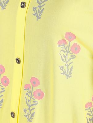 floral asymmetric kurta palazzo set - 16308010 - Standard Image - 5